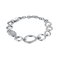 INALIS Platinum Bracelet Simple Rhinestones Bracelets Gift For Women