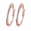 INALIS® Simple Big Circle Rhinestone Women Earrings