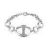 INALIS Simple Bracelet Hollow Oval Rhinestone Women Bracelet