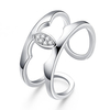 INALIS Simple Ring Oval Zircon Simple Ring for Women Gift