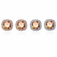 INALIS® Square Shape Crystal Earring Ear Stud Simple Design