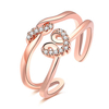 INALIS Sweet Ring Heart Zircon Ring for Women Gift