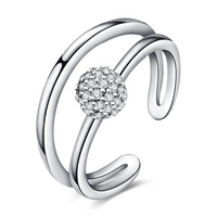 INALIS Sweet Ring Zircon Ball Luxury Ring for Women Gift