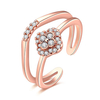 INALIS Women Ring Flower Zircon Luxury Elegant Ring