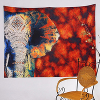 Indian Elephant Tapestry Mandala Wall Hanging Beach Towel Bohemian Dorm Bedspread Curtain