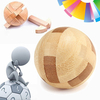 Intelligence Luban Lock Wooden Brain Teaser Puzzle Educational Toy Magic Ball