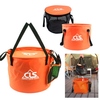 IPRee™ 30L Outdoor Double-Layer Folding Bucket Portable Camp Wash Bag Pouch Mesh Basket