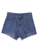 Irregular Burr Wide Leg Loose Denim Casual Women Shorts