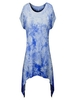 Irregular Hem Abstract Printed Casual Women Shirt