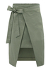 Irregular Patchwork Split Bowknot High Waist Knee Length Skirt