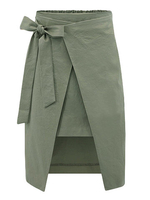Irregular Patchwork Split Bowknot High Waist Knee Length Skirt