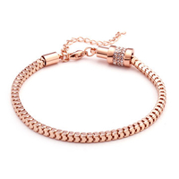 JASSY Elegant Bracelet Rose Gold Zircon Snake Bracelet