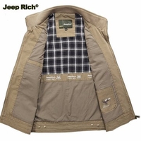 Jeep Rich Fall Winter Outdoor Cotton Vest Casual Multi-pocket Fishing Waistcoat