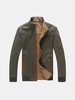 JEEP RICH Mens Winter Thick Reversible Both Sides Cotton Military Outdoors Stand Collar Coat