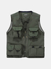 Jeep Rich Multi Pockets Sleeveless Mesh Vest Jacket Multi Functional Outdoor Photography Fishing Qui