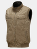 Jeep Rich Plus Size Double Sided Outdoor Casual Multi-Pocket Fishing Waistcoat For Men