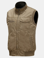 Jeep Rich Plus Size Double Sided Outdoor Casual Multi-Pocket Fishing Waistcoat For Men
