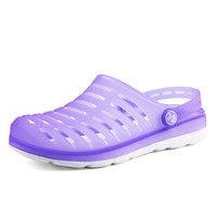 Jelly Color Open Heel Hollow Out Comfortable Soft Beach Sandals