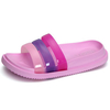 Jelly Colorful Rainbow Portable Slip On Flat Slippers