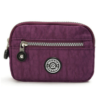 Jinqiaoer Women Casual Nylon Waterproof Zipper Phone Bag Wallet
