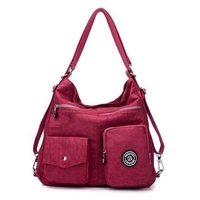 Jinqiaoer Women Casual Waterproof Nylon Multi-Pocket Diaper Bag Shoulder Bag Crossbody Bag