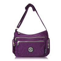 Jinqiaoer Women Casual Waterproof Nylon Multi-Pocket Shoulder Bag Crossbody Bag