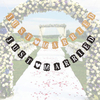JUST MARRIED Bunting Wedding Banner Garland Party Photography Flags Decoration Photo Props Supplies