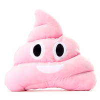 Kawaii Pink Poop Poo Emoji Pillow Doll Soft Stuffed Plush Toy Emoticon Decor Gift
