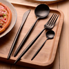 KCASA FL2 4 Pieces Food Grade 304 Stainless Steel Flatware Set Matte Dinnerware