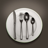 KCASA FL200 Stainless Steel Black Gold Flatware Dinnerware Cutlery Fork Knife & Spoons Tableware Set
