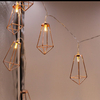 KCASA K-2 10 Light Iron Led Holiday Decorative Lantern String Metal Industry String Lights