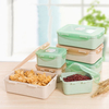 KCASA KC-BCH14 Wheat Straw Fiber Lunch Box Refrigerator Storage Eco-friendly Food Container 2 Size 3 Colors Food Storage with Leakproof Lids Reusable Microwavable Shatter-Proof & Freezer Safe