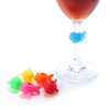 KCASA KC-GC02 6Pcs Silicone Guppy Wine Charm Wine Glasses Cocktail Drinks Drinking Maker Bar Tools