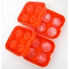 KCASA KC-IT01 4 Holes Large Ball Shape Silicone Ice Cube Sphere Whiskey Cocktail Drinks Ice Mold