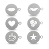 KCASA KC-LM01 1 Pc Stainless Steel Coffee Pattern Template Stencils Cappuccino Latte Art Mold Tools