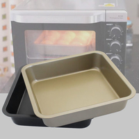 KCASA KC-OP02 8 Inches Stainless Steel Nonstick Square Pizza Cake Mold Bread Cookie Tray Oven Pan