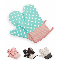 KCASA KC-PG03 1Pcs Cotton Oven Mitts Microwave Oven Kitchen BBQ Heat Resistant Potholder Gloves