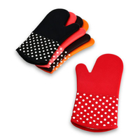 KCASA KC-PG091 1Pc Silicone Cotton Microwave Oven Mitt BBQ Oven Heat Resistant Potholder Glove