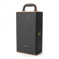KCASA KC-WG02 Large Weeding Leathern Wine Bottle Gift Box Set With Corkscrew Pourer Collar Cutter