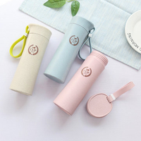 KCASA KC-WHE04 360mL Wheat Straw Fiber Bottle Portable Mug Travel Outdoor Sports Water Cup Creative