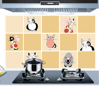 KCASA KC-WS025 45 x 75cm PVC Kitchen Removable Oil-proof Waterproof Wall Sticker Paper Home Decor