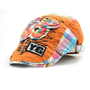 Kids Boys Girls Cotton Patchwork Embroidered Letter Beret Hat Outdoor Visor Sun Caps Adjustable