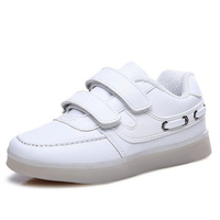 Kids Colorful LED Shoes Sneakers Light Up Sports Shoes Dance Magic Tapes