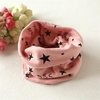 Kids Cotton Snood Stars Print Neckerchief Shawl Soft Children Scarf