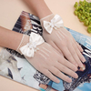 Kids Cream Lace Pearl Fishnet Gloves Communion Wedding Flower Girl Party