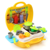 Kids Kitchen Pretend Role Play Cooking Set Toddler Children Toy Home Food + Case
