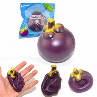 Kiibru Mangosteen Squishy Slow Rising Tropical Fruit Squishy 7cm Girl Kids Gift Toy