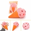 Kiibru Squishy Pink Strawberry Cone Ice Cream 18.5*10.5cm Creative Fun Christmas Gift