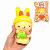 Kiibru Squishy Sweet Bunny Holding Flowers 14cm Soft Slow Rising With Packaging Collection Gift Toy
