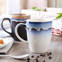 Kiln Change Ceramic Cup Features Hand Painted Coffee Cup Mug Personality Milk Porcelain Cup